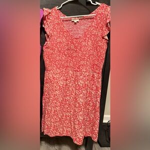 LOFT Red/Orange Floral Women's Dress